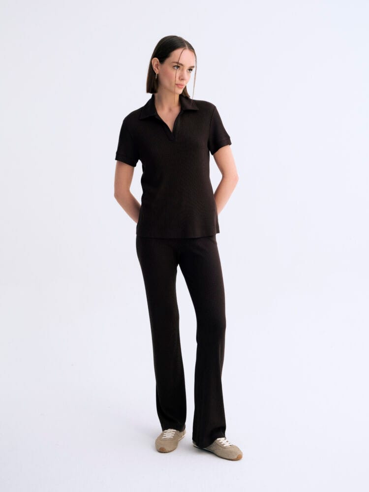Ribbed Flow Fitilli Eşofman