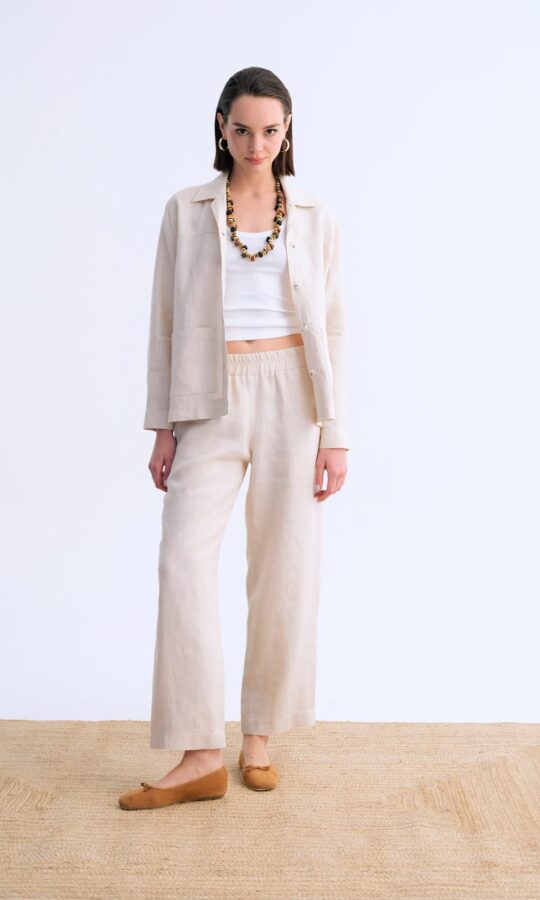 The Easy Wide Keten Pantolon