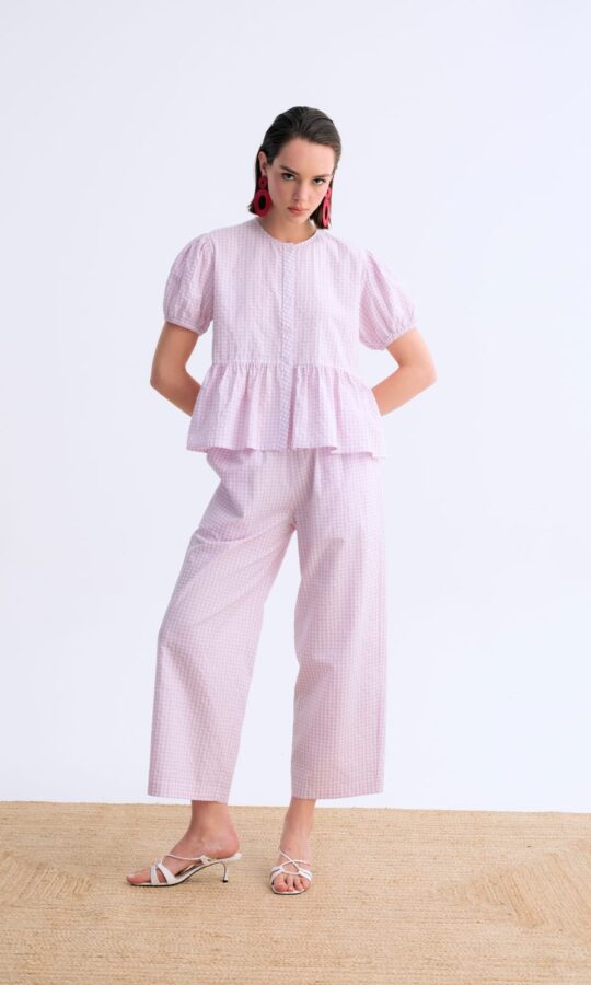 Blush Check  Ekose Pantolon