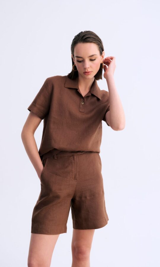 Easy Match  Keten Polo Üst