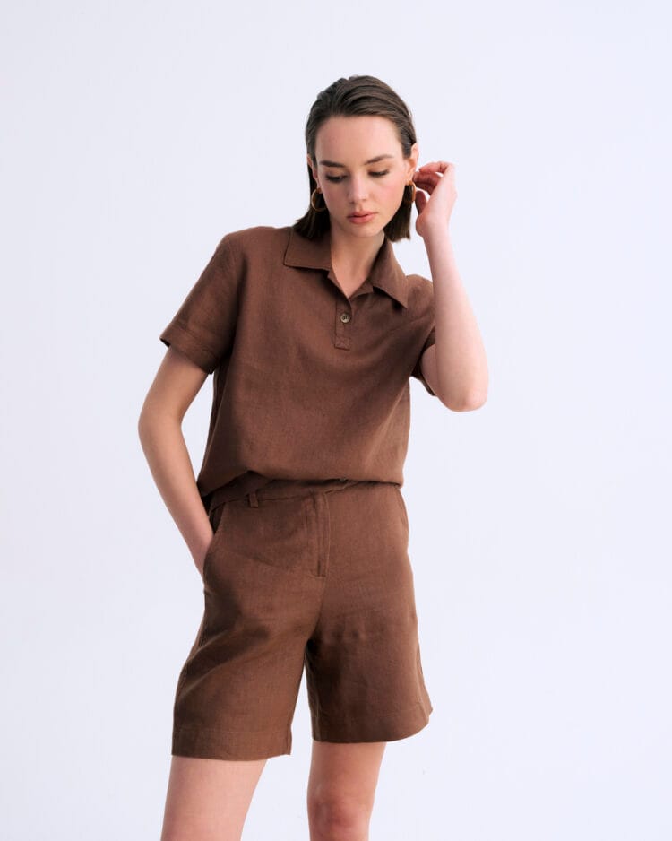 Easy Match  Keten Polo Üst