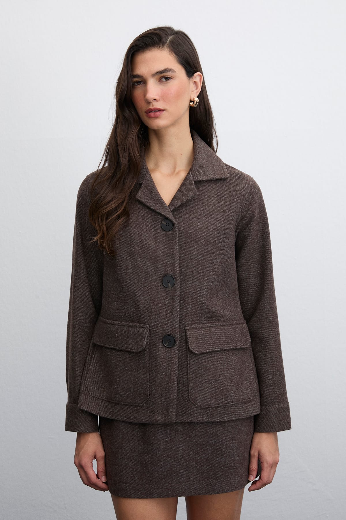 Contour Kaşe Mini Etek