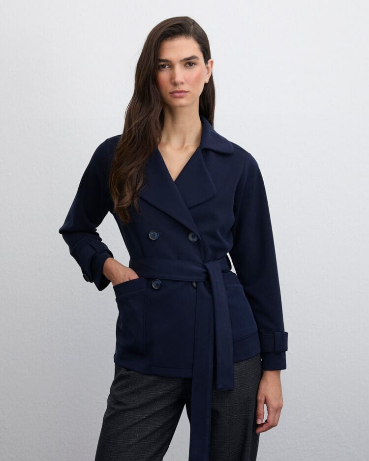 Cross Blazer Kruvaze Örme Ceket