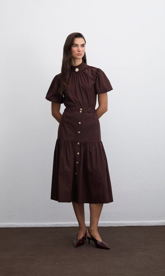 Lumen Aksesuar Detaylı Balon Kol Lastikli Gömlek